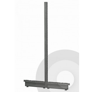 Gondola Shelving End of Run legs Silver (RAL9006)