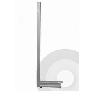 Wall Shelving End of Run legs Silver (RAL9006)