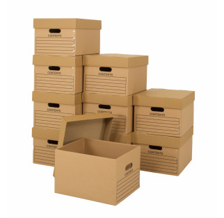 Archive Storage Boxes - Pack of 10