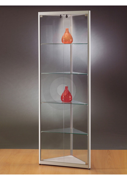 Corner Display Cabinet with Ceiling Lights