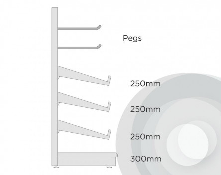 Extra Shallow Stationery Shelving