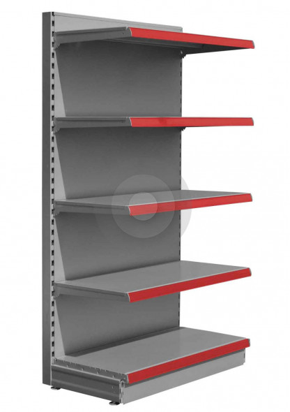 silver wall shelving RAL9006 colour