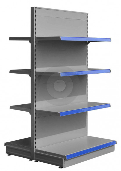 silver gondola shelving base + 3