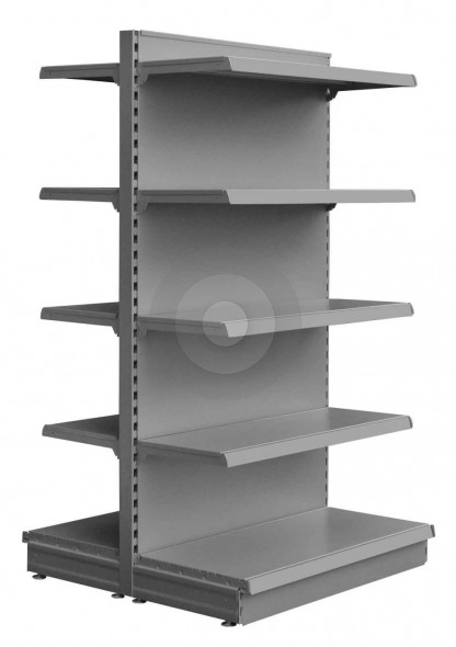 silver gondola shelving for supermarkets