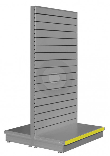 silver gondola slatwall shop shelving