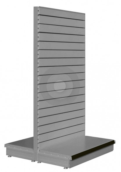 RAL9006 gondola shelving for slatwall accessories