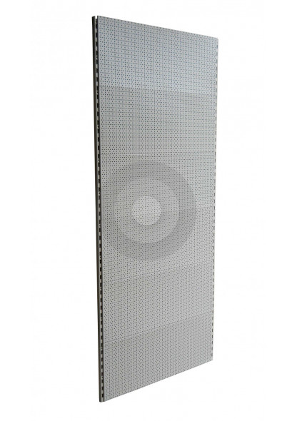 silver pegboard wall upright unit