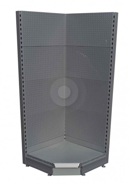 silver corner pegboard stand for hooks
