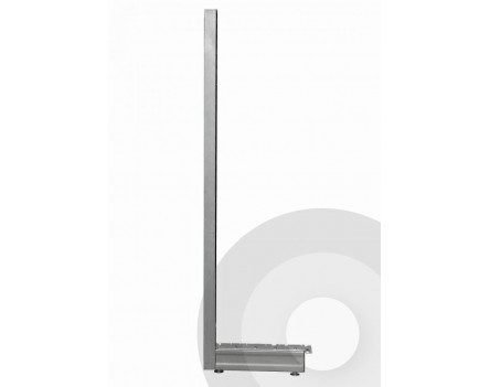 Wall Shelving End of Run legs Silver (RAL9006)