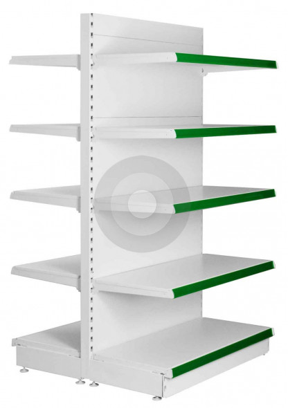 Maximum Display Gondola Shelving all shelves same size