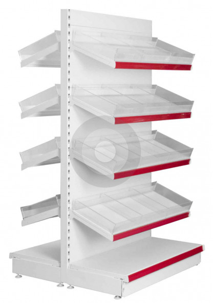 gondola with risers and dividers