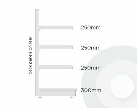 Extra Shallow  Promo Shelving End Bay - Low (Base + 3)