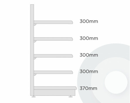 Shallow Internal Corner Shelving Unit 90 Degree