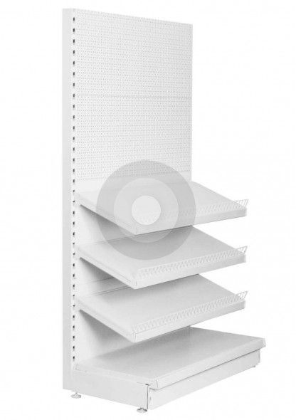 combined shelving and pegboard display unit