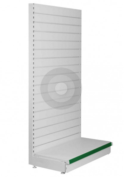Slatted back panel shelving