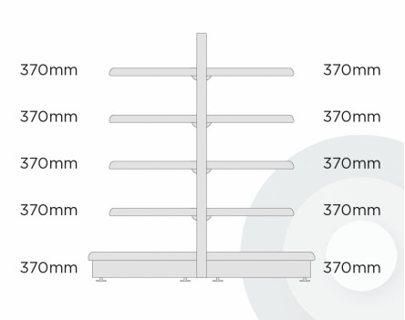 Shallow Maximum Display Gondola Shelving