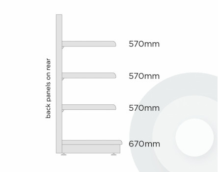 Extra Deep Promo Shelving End Bay - Low (Base + 3)