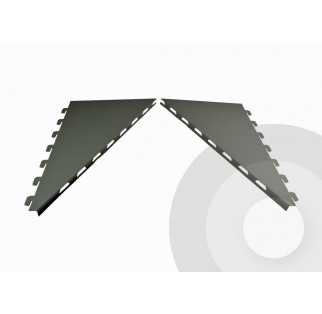 Canopy Brackets Outside Ends (Pair) Silver (RAL9006)