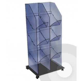 Double Newspaper Display Stand