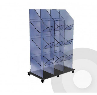 Triple Newspaper Display Stand