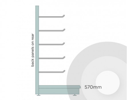 Deep Promo Pegboard Unit Silver (RAL9006)