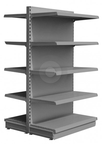 RAL9006 Silver maximum display gondola shelving