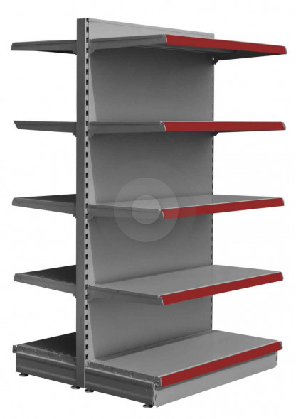 Silver maximum display retail gondola shelving