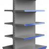 Blue Shelf Shop Shelving Bay H1610 D370 W1250 Silver 9006 Slatted Backs 