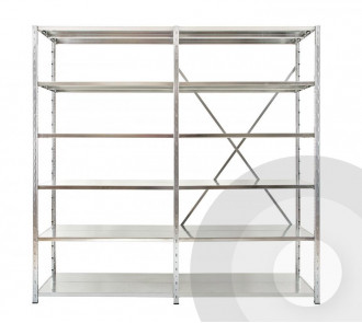 Expo 3 Galvanised Shelving Open  Extension Bays