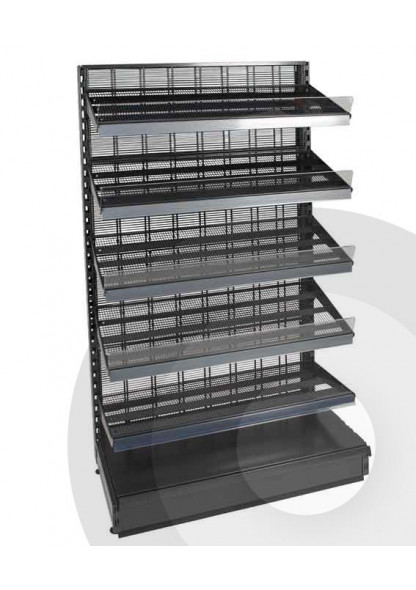 Wire Retail Shelving Wall Bay with Acrylic Risers