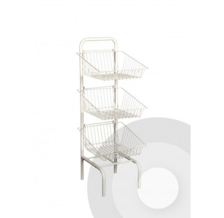 3 Wire Basket Display Stand for Shops