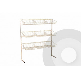 9 Wire Basket Display Stand for Shops